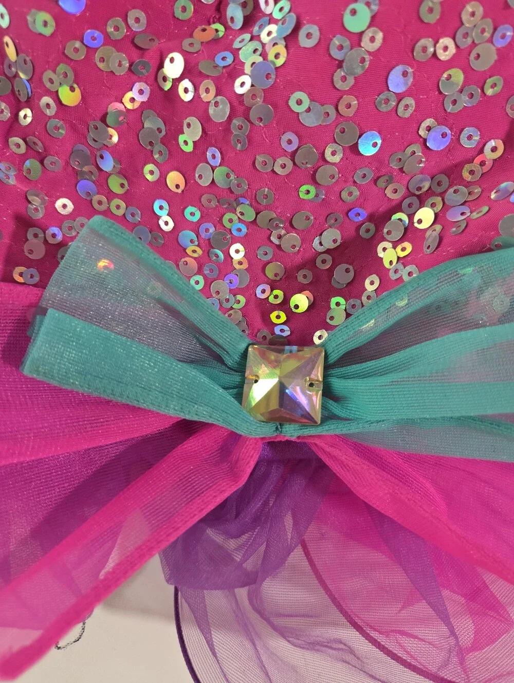 Weissman Girls Multi Wire Tutu Dress Girls Sequined Dance Costume Pink